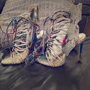 Lace up heels